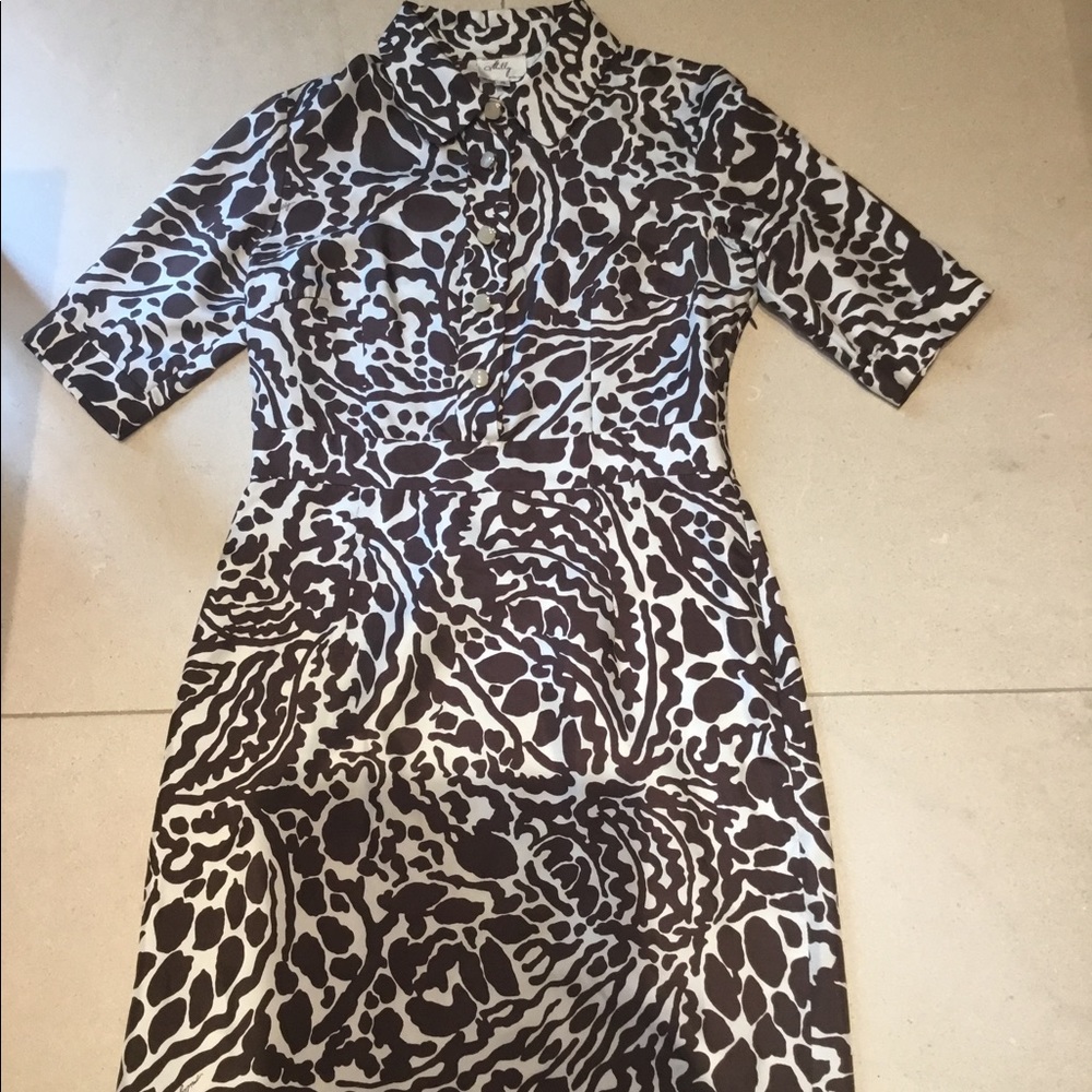 Milly of New York patterned silk dress